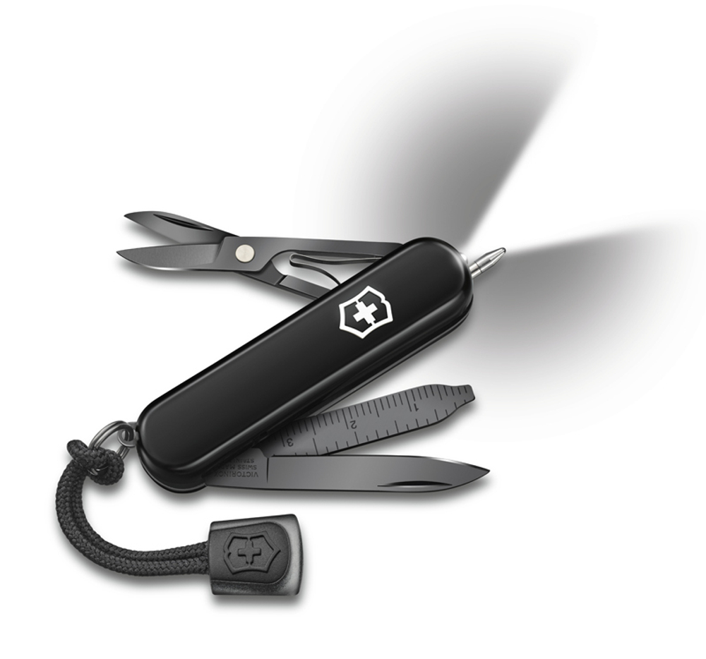 Швейцарский многофункциолнальный чёрный нож-брелок 58 мм Onyx Black VICTORINOX 0.6226.31P в коробке