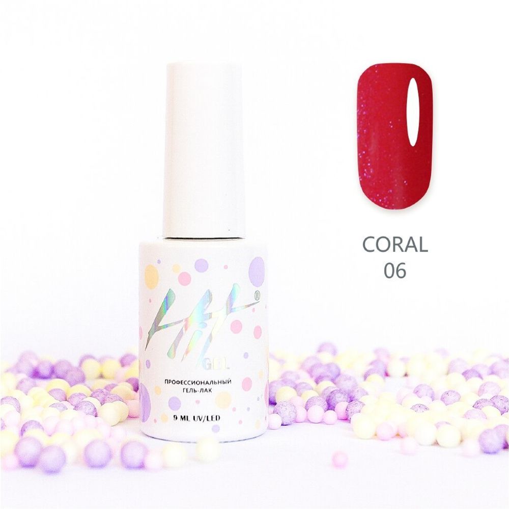 Гель-лак Coral ТМ &quot;HIT gel&quot; №06, 9 мл