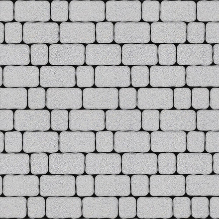 Тротуарная плитка Арена - Стандарт Белый, комплект из 2 видов плит