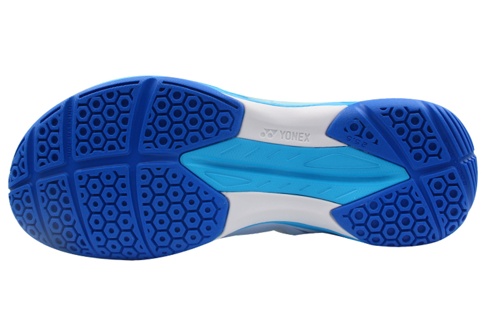 YONEX Power Cushion Textile, Synthetic Leather Cushioning Slip Resistant Low top Badminton Shoes Unisex White Blue