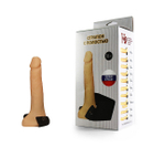 Фаллопротез на эластичном креплении 17,5 см (Цвет: телесный)