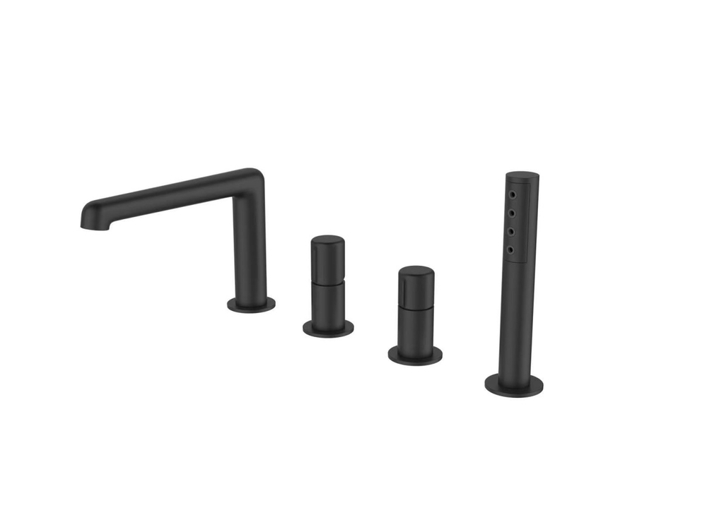 Смеситель на борт ванны BELBAGNO UNO-BVD4-NERO