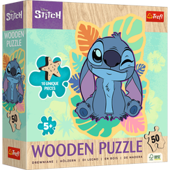 Pazl \ Puzzle \ Пазлы Puzzles - "50 Wooden Contour Puzzle" - Happy Stitch / Disney Lilo&Stitch