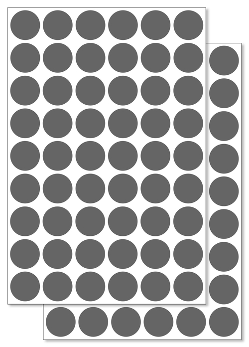 Темно-серые виниловые наклейки для маркировки Policomprint М4, 20 мм.