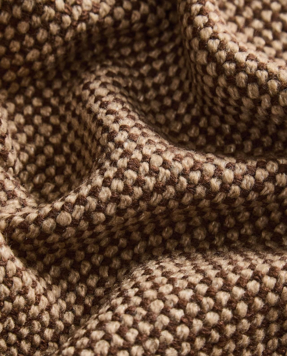 Zara Home - Плед с бахромой, коричневый, 140x190 см