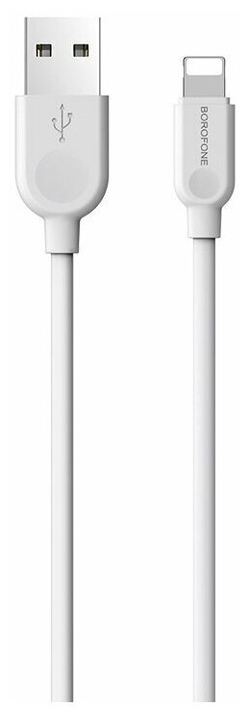 Кабель USB - Lightning  Borofone BX14 Benefit - Белый