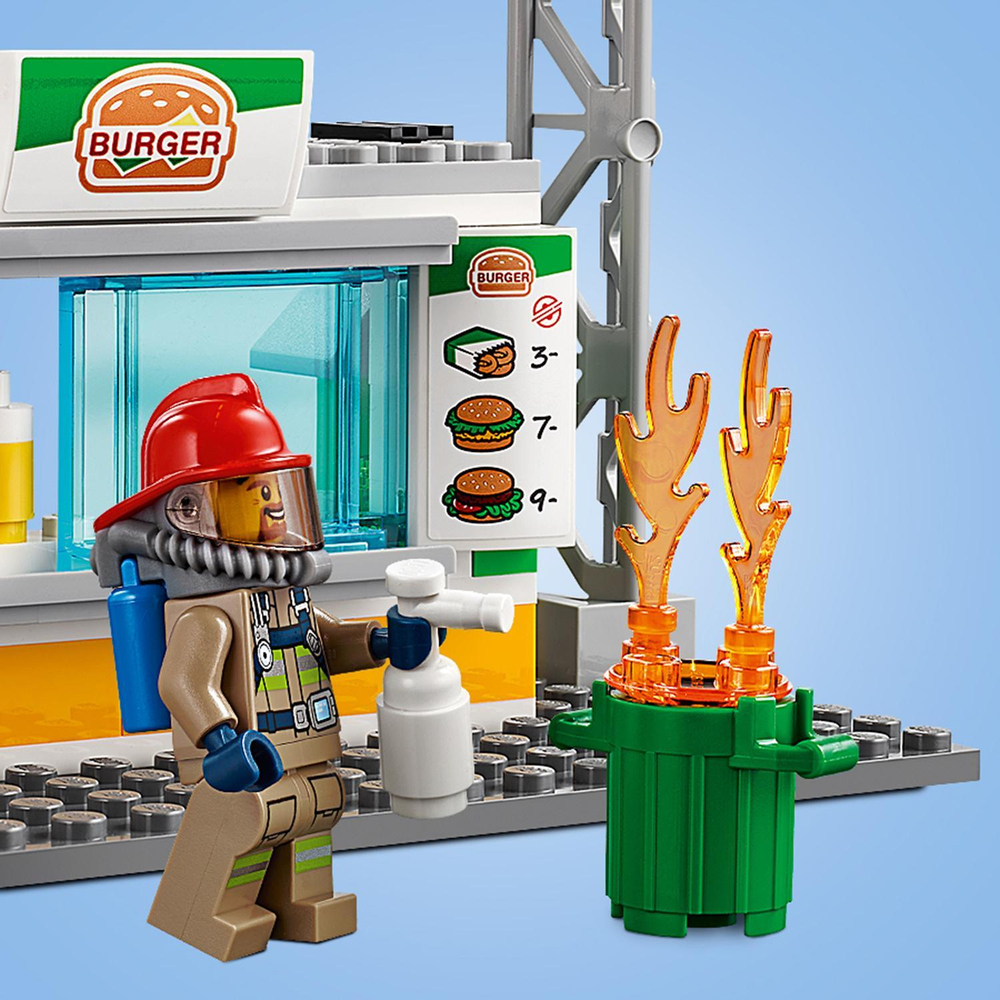 LEGO City: Пожар в бургер-кафе 60214 — Burger Bar Fire Rescue — Лего Сити Город