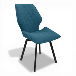 Стул поворотный "Раф 360" (арт. 342П), велюр Бренди В08 синий, ножки черные.