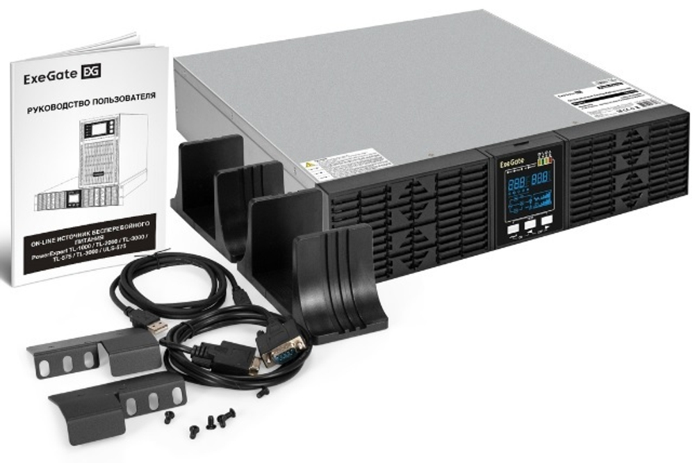 Источник бесперебойного питания  Exegate PowerExpert ULS-575-6kVA.LCD.AVR.T.USB.RS232.SNMP.2U