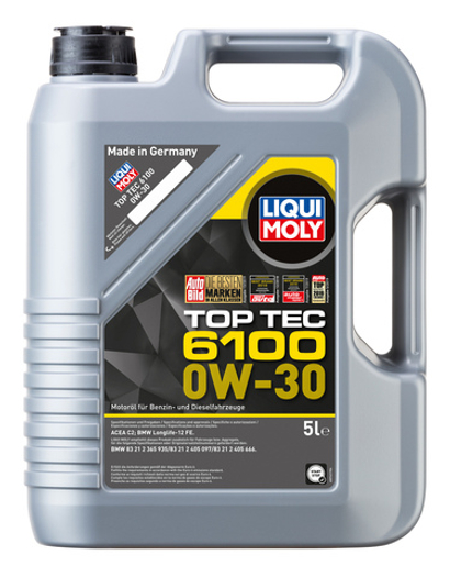 Масло Liqui Moly Top Tec 6100 0W30 SP C2 (5л) синтетика для BMW
