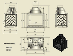 Топка каминная ZUZIA (16 кВт)