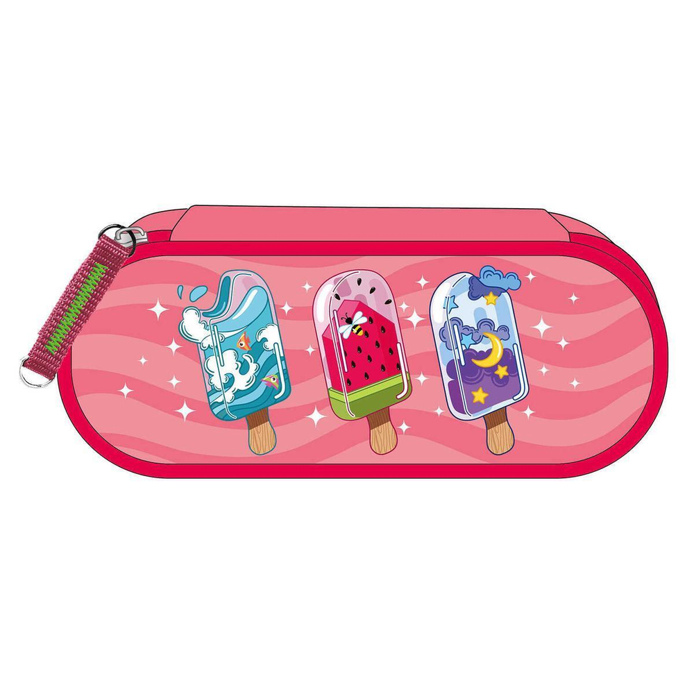 Пенал 1 отд. 20,5*7,5*4см, молния "Мороженое" (Феникс+)