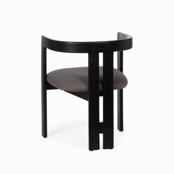 Стул Irma черный с серой обивкой