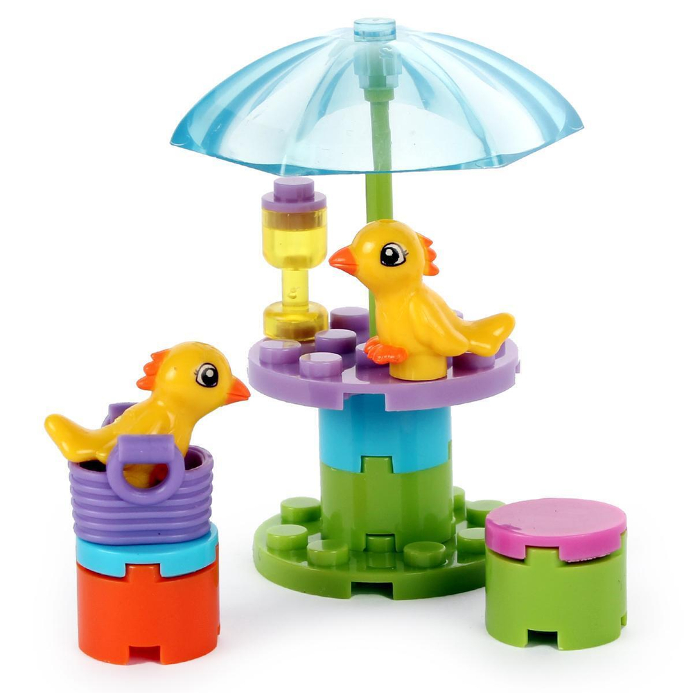 Конструктор блочный Аусини Мир чудес "Кафе Цыпленок" 84эл. коробка 24307