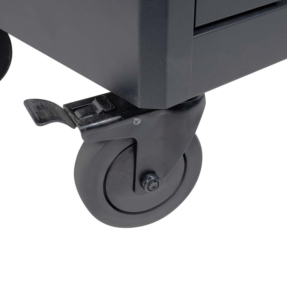 OPT-717MR Тележка инструментальная, 7 полок с набором инструментов 298 пр, металлическая столешница