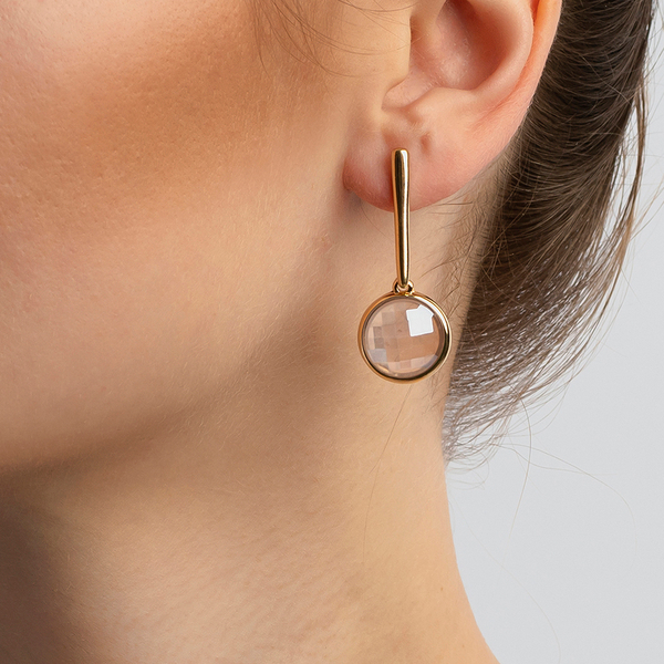 Серьги Possebon Quartz Rose A1269.9 R/G