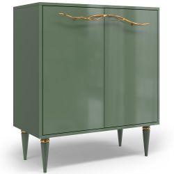 Комод Арт Колор Классик Голд с 2 полками Зеленый нефрит
