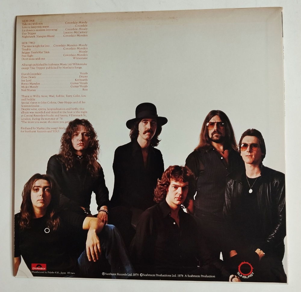 Винтажная виниловая пластинка LP Whitesnake Trouble (Japan 1979) (No Obi) (NM)