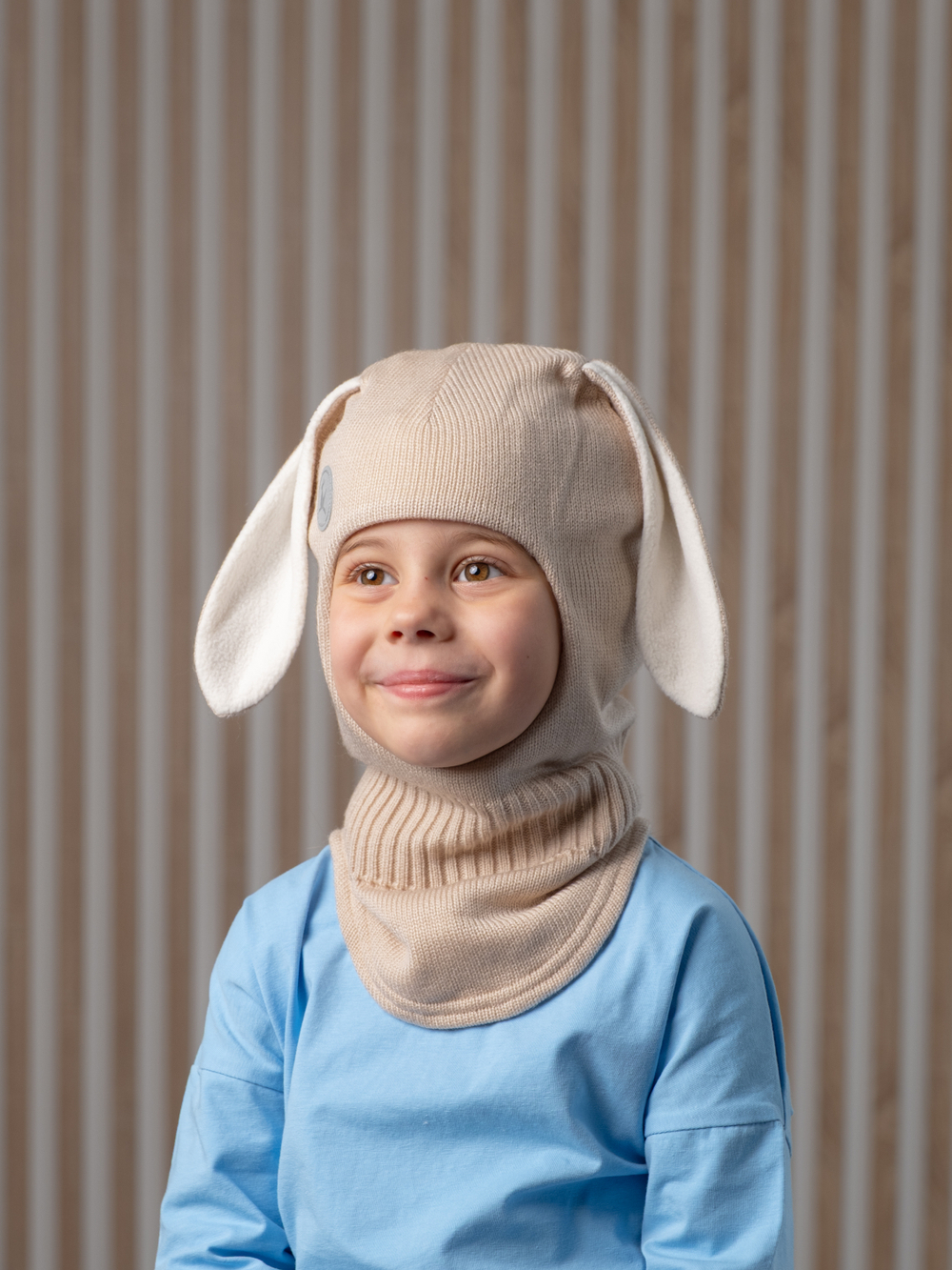 Шлем весенний/осенний вязаный (Жемчуг) БАННИ