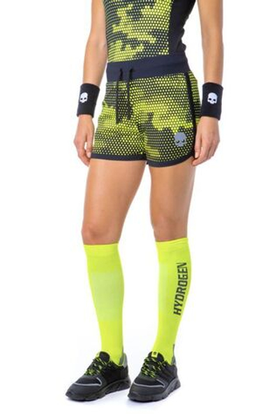 Женские Шорты теннисные Hydrogen Women Tech Camo Shorts - camo fluo yellow/black