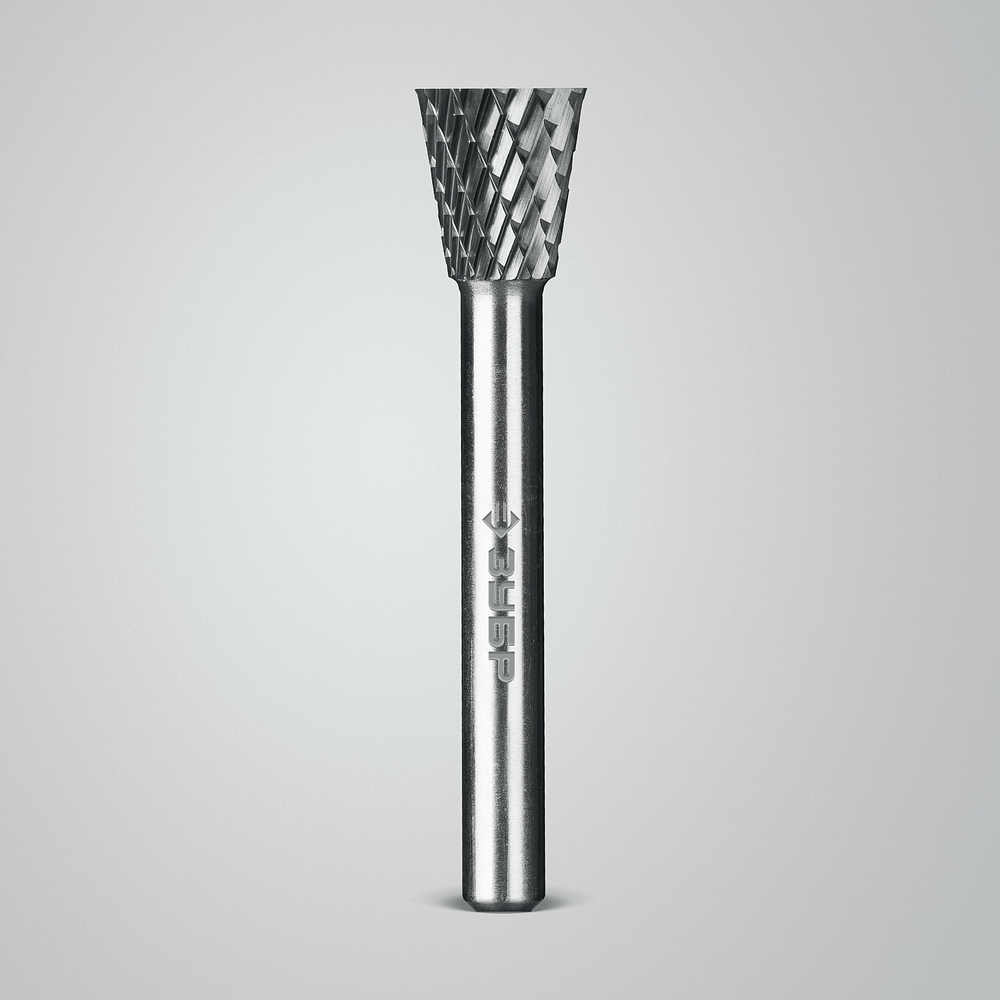 ЗУБР 12х13 мм, тип N (обратный конус, угол 30°), хв-к 6 мм, твердосплавная борфреза, ПРОФЕССИОНАЛ (28812-12-13)