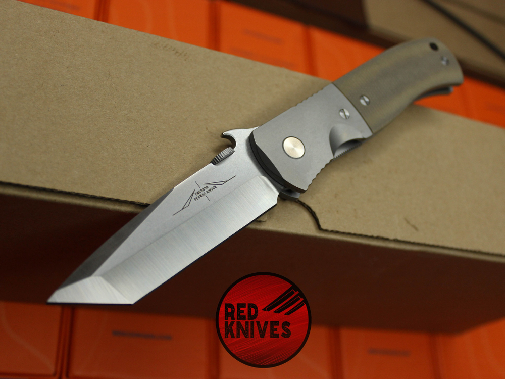 Нож Emerson CQC-7 - больстеры титан +микарта светлая