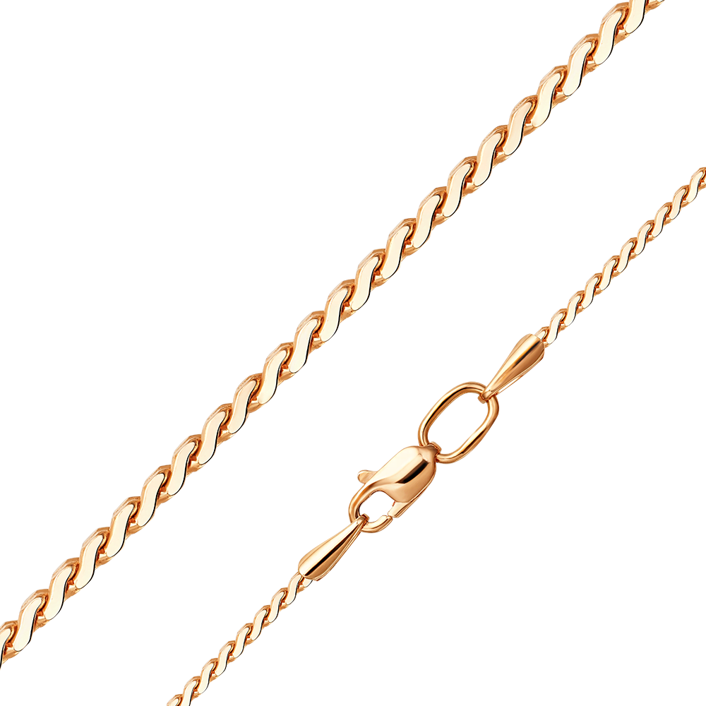 Цепь из красного золота (плетение панцирное) Артикул: 21-0137-060-1110-17