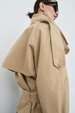 Короткий тренч с высоким воротником ZW COLLECTION - ZARA