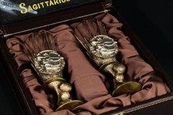 Набор лафитников для водки «Знаки Зодиака Стрелец» 2 шт. в подарочном футляре c художественным оформлением