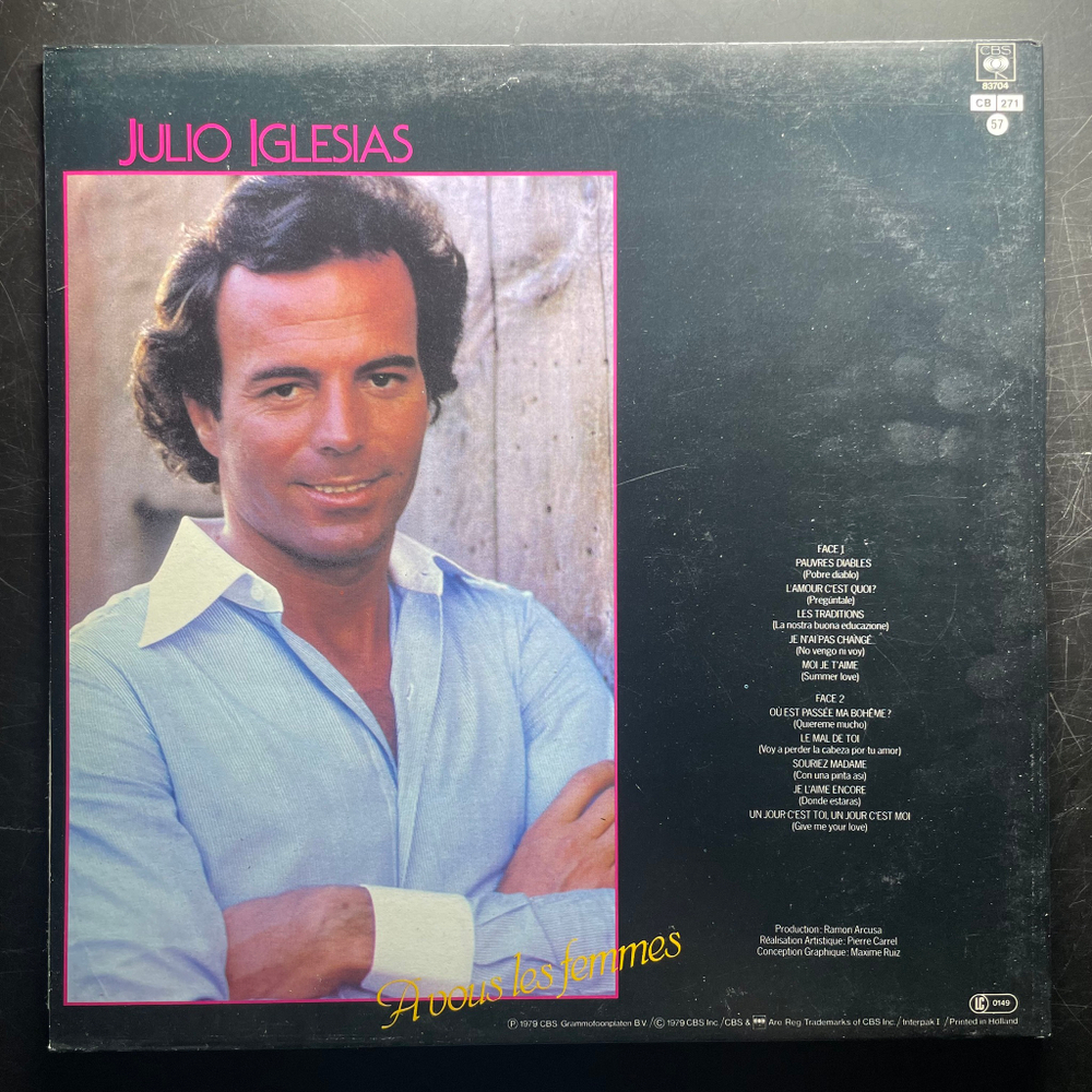 Julio Iglesias ‎– A Vous Les Femmes (Голландия 1979г.)