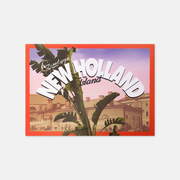 Greetings from New Holland postcard