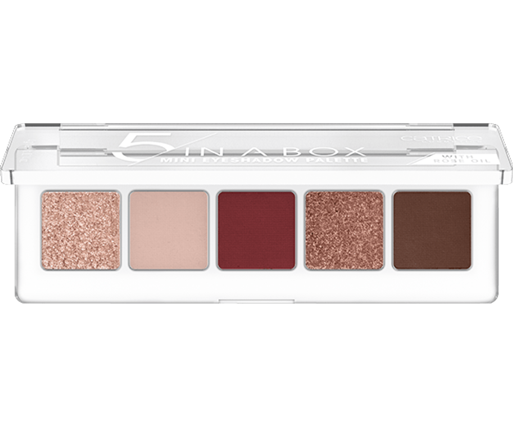 Мини-палетка теней для век CATRICE 5 in A Box Mini Eyeshadow Palette - 060 VIVID BURGUNDY LOOK