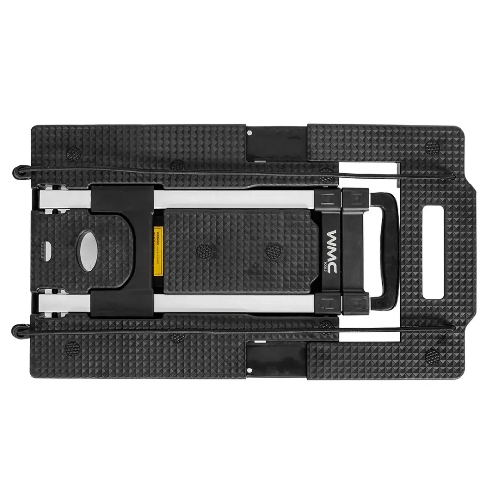 Тележка платформенная складная с телескопической ручкой+2крюка на эластичных ремнях L-1.6м(330х500/590мм,ручка 430-870мм,max нагр.170кг,7 колес) WMC TOOLS WMC-VT270