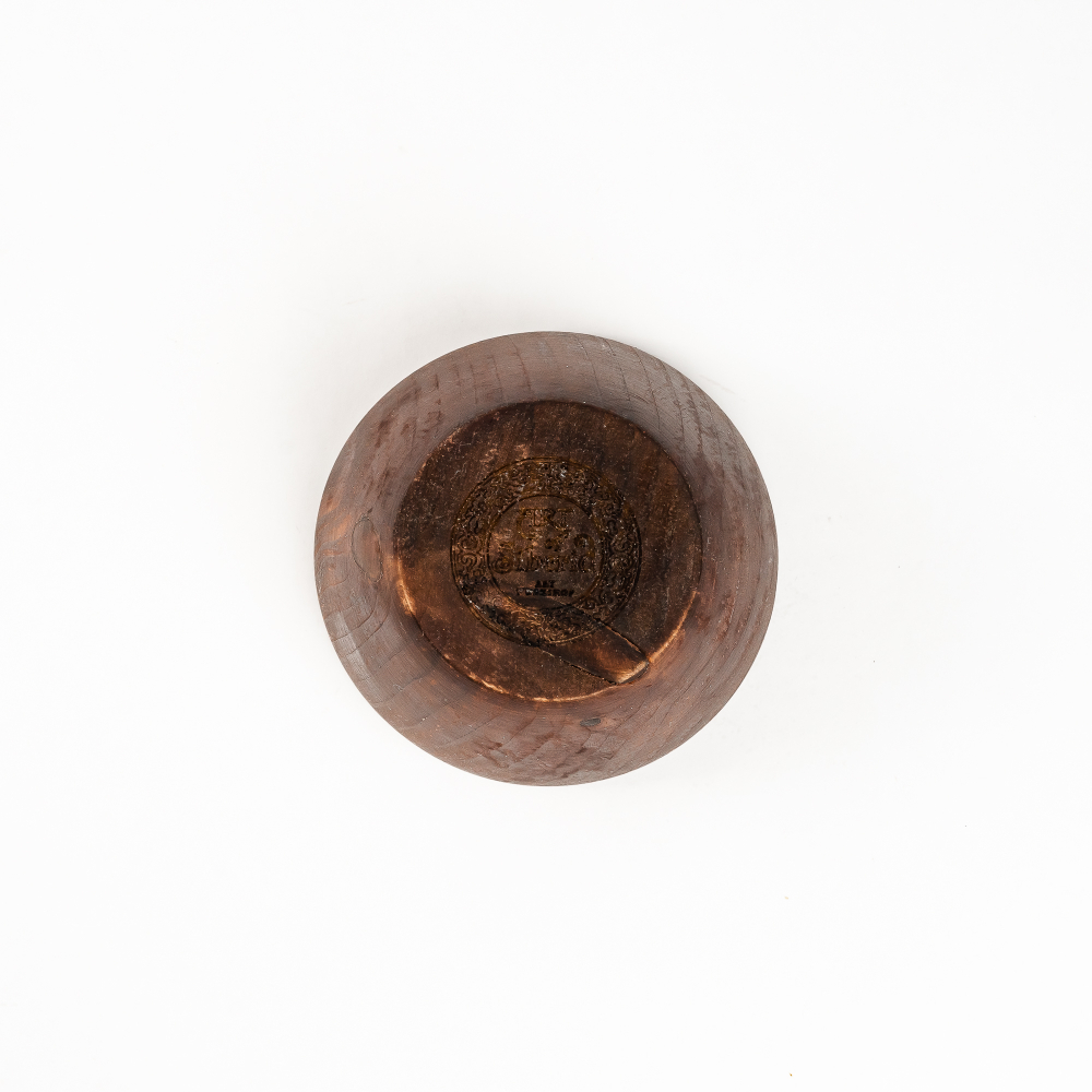 Деревянная чаша-тарелка из сибирского кедра 10 см. T183