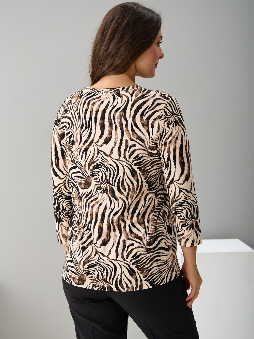 Лонгслив ЛНв-306/песочный-акварельзебра