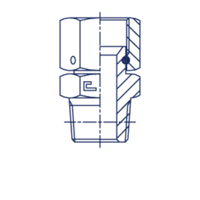 Штуцер FNC JIC 1/2 - BSPT 1/8