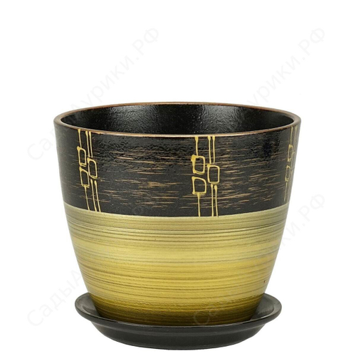 КАШПО САДЫ АУРИКИ РИТМ БУТОН КЕРАМИКА 15-СМ БРОНЗОВЫЙ  РС 24/1