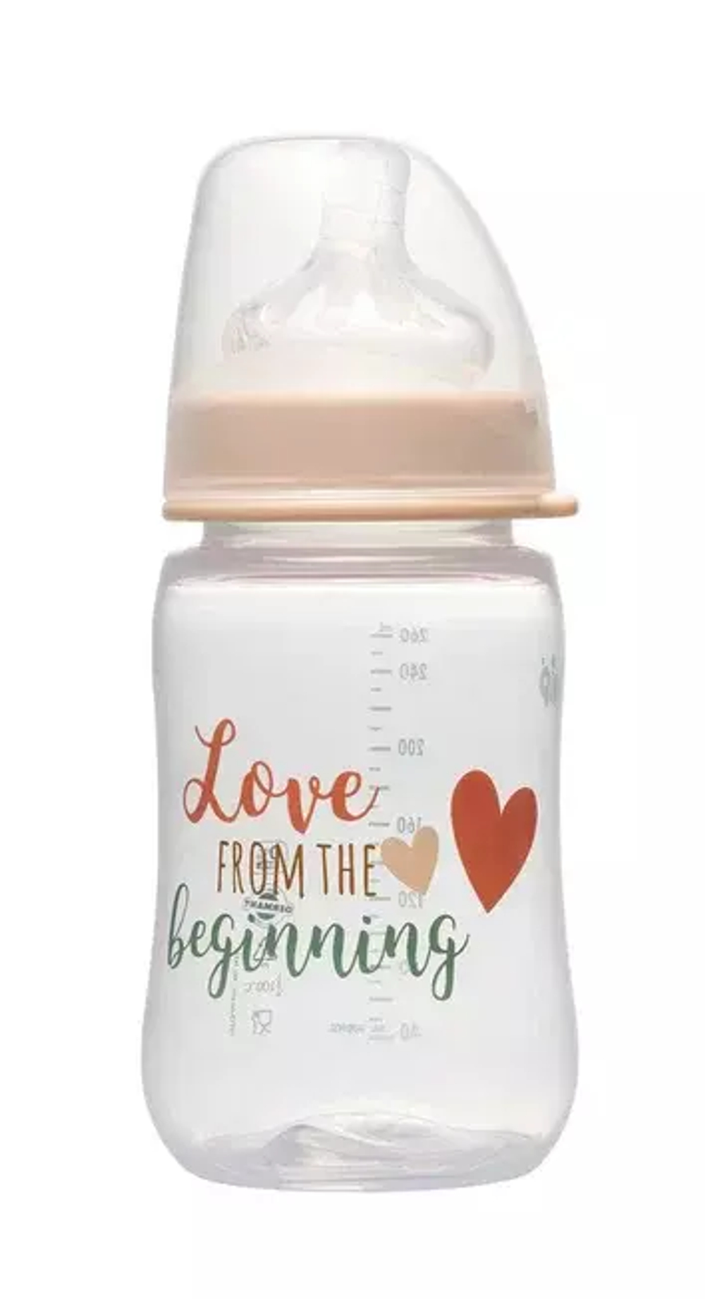 Бутылочка пластиковая NiP unisex 260 мл с соской силикон