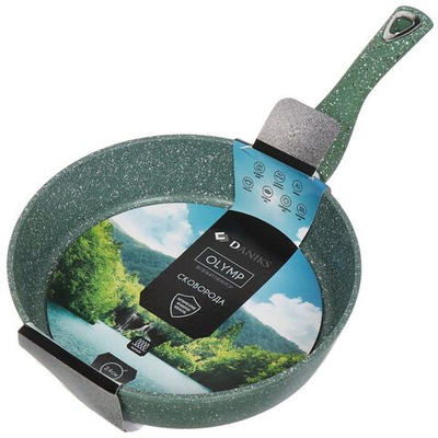 Сковорода алюминий, 24 см, антиприг, Daniks, Мрамор Олимп, зел, DFP-24-GRM-IND, индукц