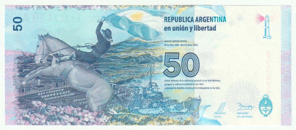 Argentina, 50 Pesos, 2015, UNC