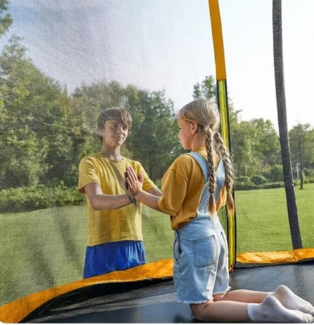 Батут perfetto sport premium strong 14 ft диаметр 4,3 м зелёный