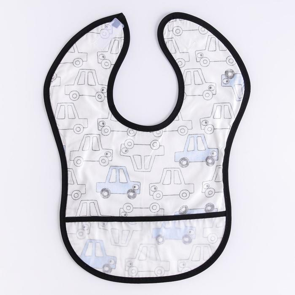 5545680 Нагрудник детский, непромокаемый с карманом «Машины» на липучке