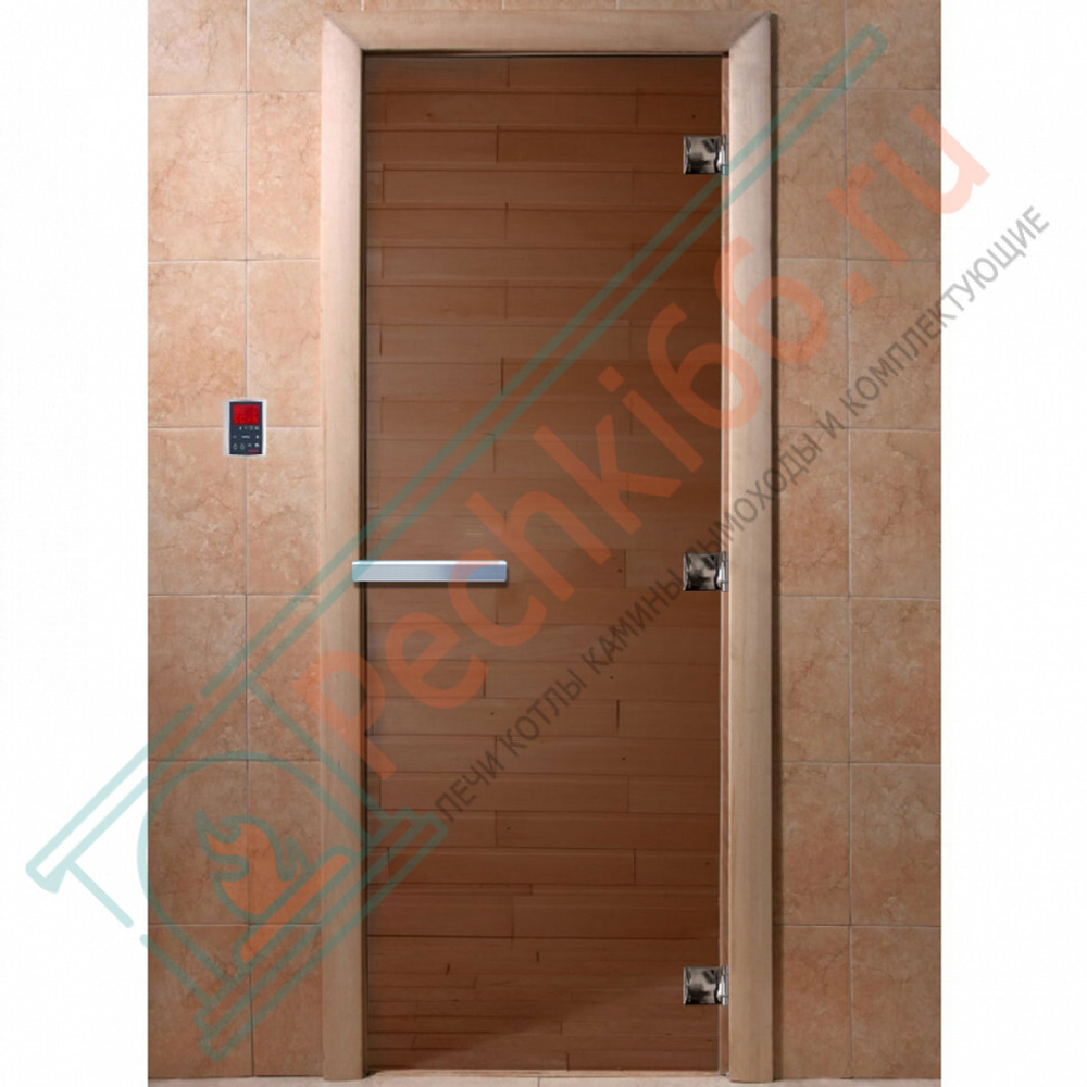 Дверь стеклянная для бани, бронза прозрачная, 2000х900 (DoorWood) в Кирове