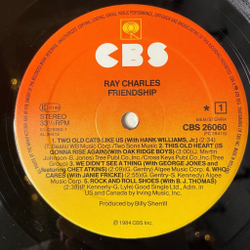 Винтажная виниловая пластинка LP Ray Charles Friendship (Holland 1984) Rock And Roll Shoes