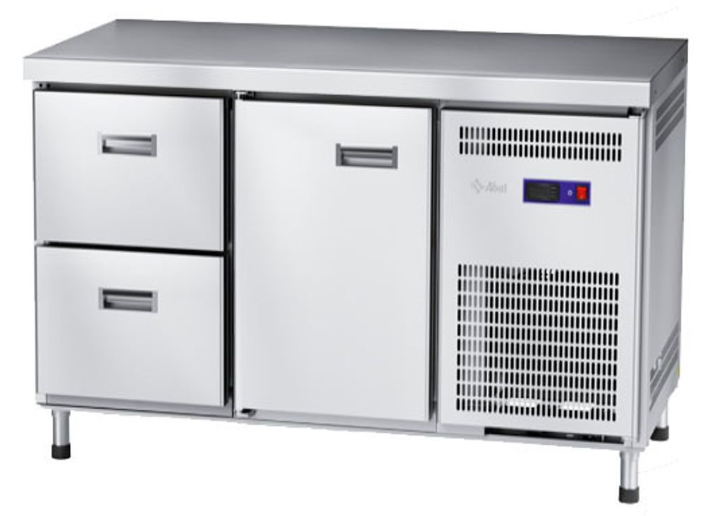 Холодильный стол Abat СХС-70-01 неохлаждаемая столешница без борта (дверь, ящики 1/2)