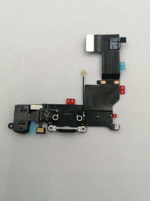 Шлейф для Apple iPhone 5S на системный разъем + микрофон Черный