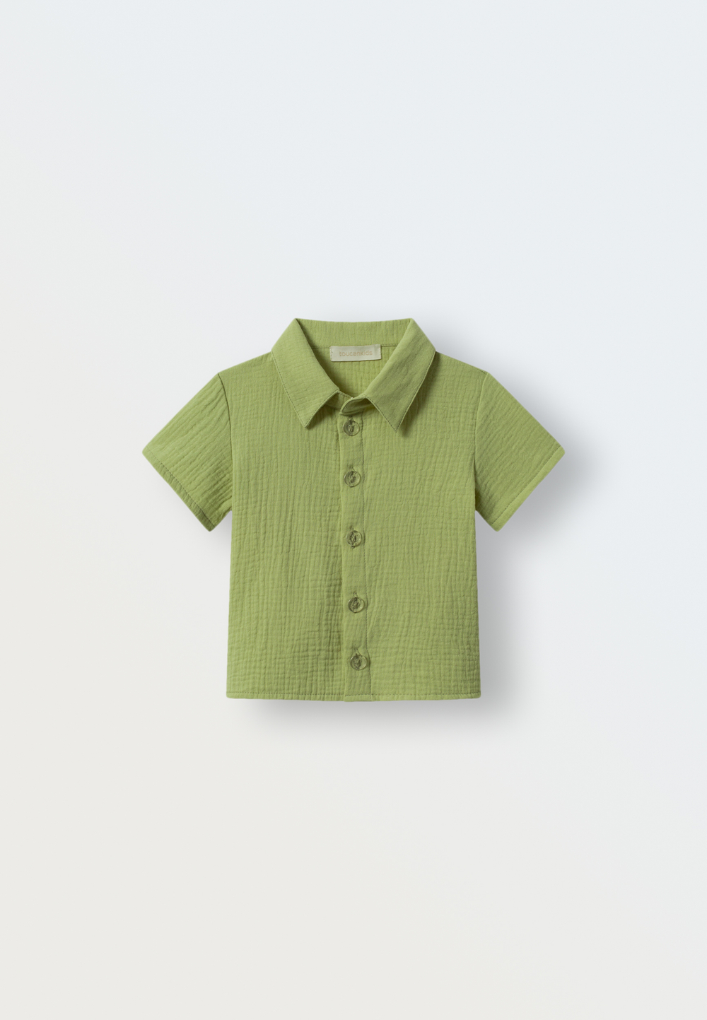 3143-95 Комплект рубашка и шорты из муслина (оливка)