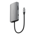 EnergEA AluHUB HD PRO2 8-in-1 Superspeed Aluminium USB-C 100W, Gunmetal (HUB-HDPRO2-GUN)
