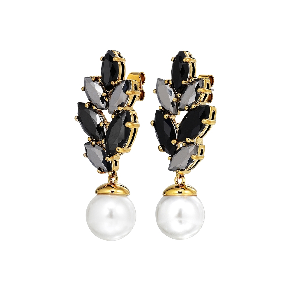 Серьги Dyrberg Kern BALETE SG BLACK_WHITE PEARL 470026