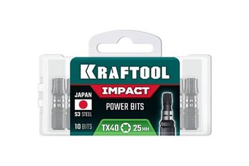 KRAFTOOL Impact TX 40, 25 мм, 10 шт, ударные биты (26195-40-25-S10)